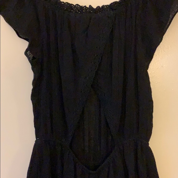 Black open back romper - Picture 3 of 3